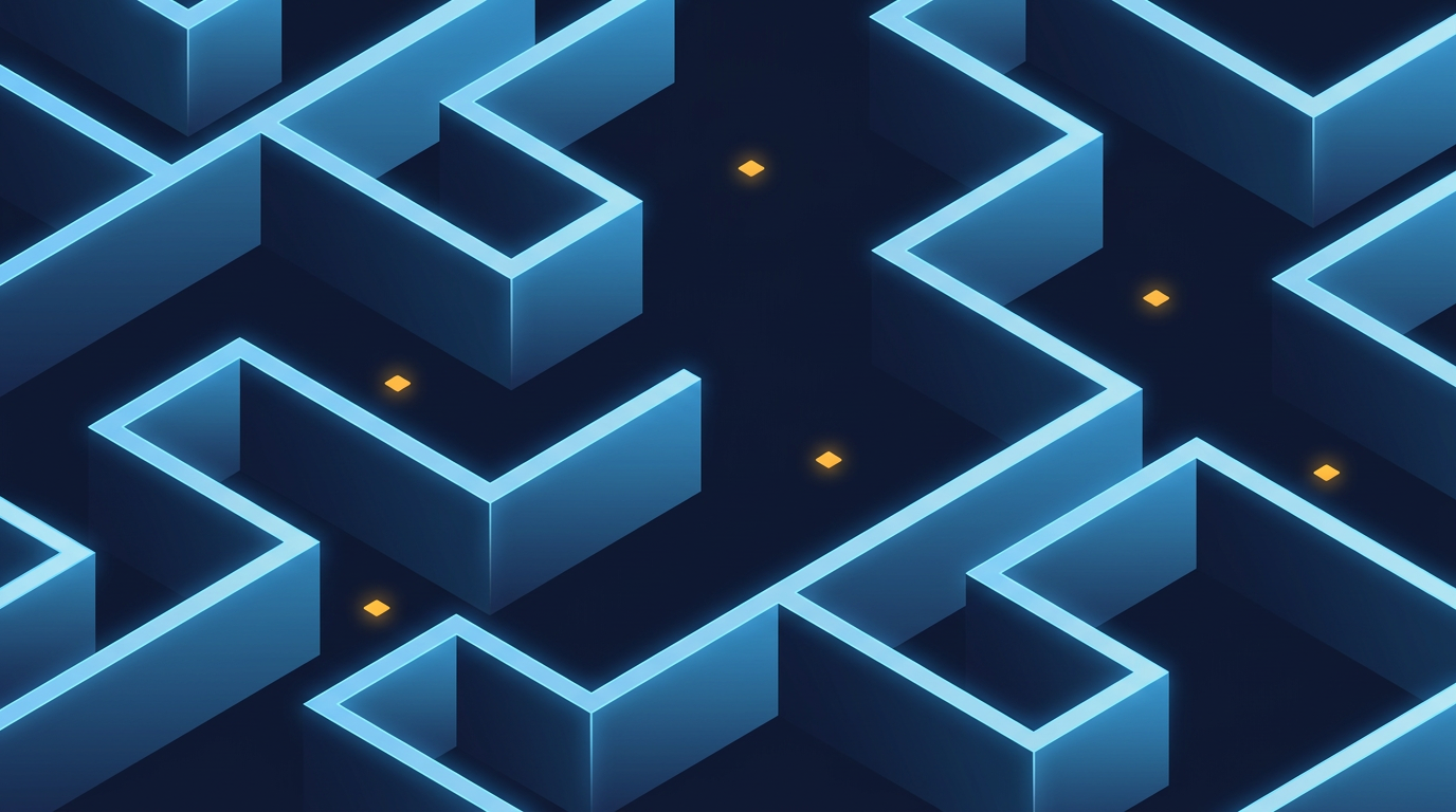 Isometric maze of charger connections